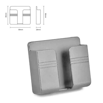 Multifunktsionaalne seinale paigaldatav hoiukarp Puntsivaba mobiiltelefoni kaugjuhtimispuldi hoiustamisriiul Vannitoa seina prahihoidik