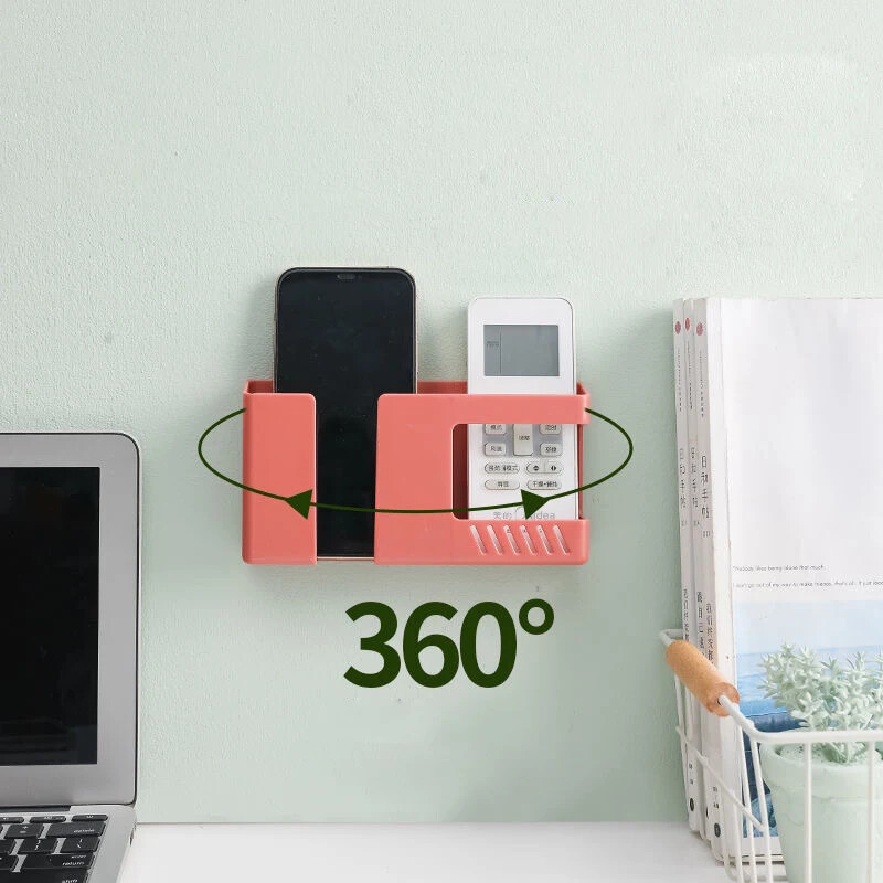 Multifunktsionaalne seinale paigaldatav hoiukarp Puntsivaba mobiiltelefoni kaugjuhtimispuldi hoiustamisriiul Vannitoa seina prahihoidik