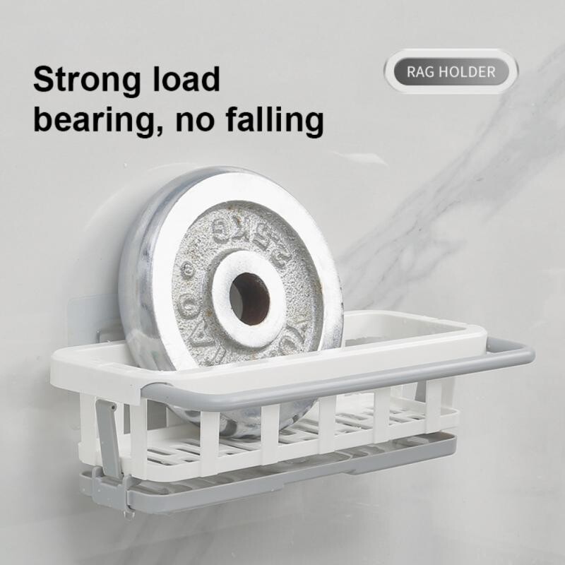 Държач за гъба Кухненски органайзер Отцедник за съдове Поставка за сапун Тава за мивка Поставка за кърпи Поставка за кърпи Стенен кош за съхранение Рафт Кухня