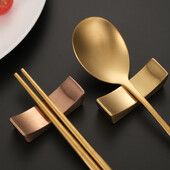 2 бр./опаковка Поставка за пръчици за хранене Държач за вилица за лъжица от неръждаема стомана Домашно парти Прибори за хранене Кухня Хотел Ресторант Поставка за държач за пръчици