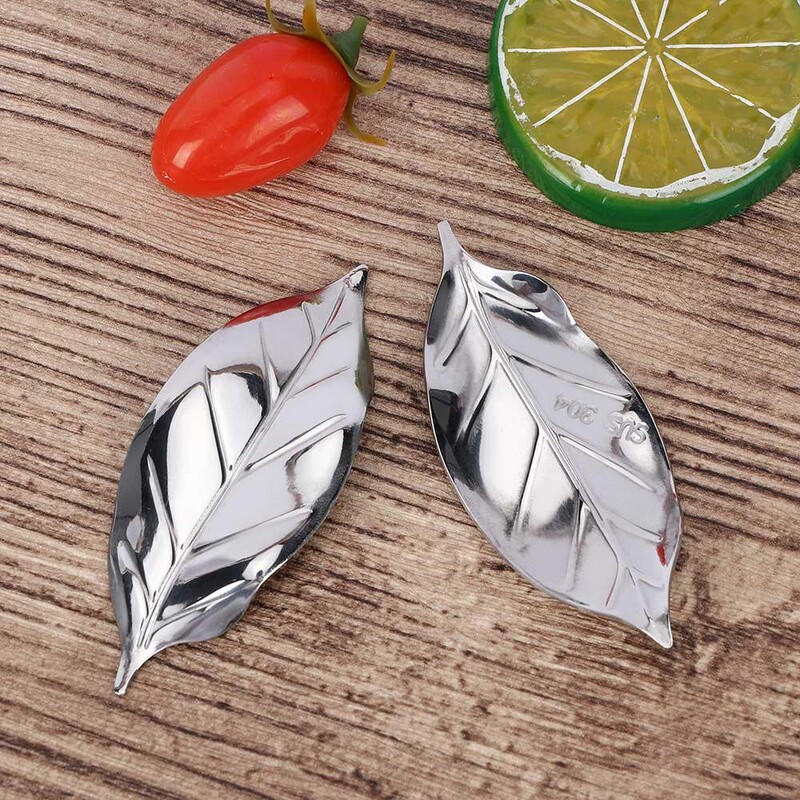 Поставка за пръчици за хранене 304 Неръждаема стомана Поставка за пръчици за хранене Държач Форма на листа Декорация на маса Арт занаяти Кухненски аксесоари