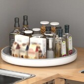 Πολυλειτουργικός περιστρεφόμενος δίσκος καρυκευμάτων κουζίνας, κυκλική σχάρα αποθήκευσης, χώρος αποθήκευσης και φινιρίσματος πικάπ