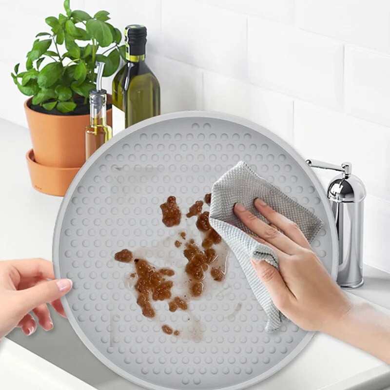 Πολυλειτουργικός περιστρεφόμενος δίσκος καρυκευμάτων κουζίνας, κυκλική σχάρα αποθήκευσης, χώρος αποθήκευσης και φινιρίσματος πικάπ