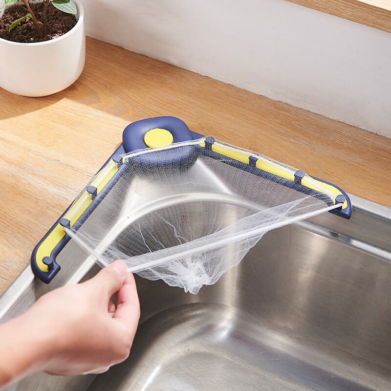 Multifunktsionaalne kolmnurkne valamu äravooluresti filter Ülejäägid kurn Ummistumisvastane rippuv võrgu äravooluseade Köögitööriistad