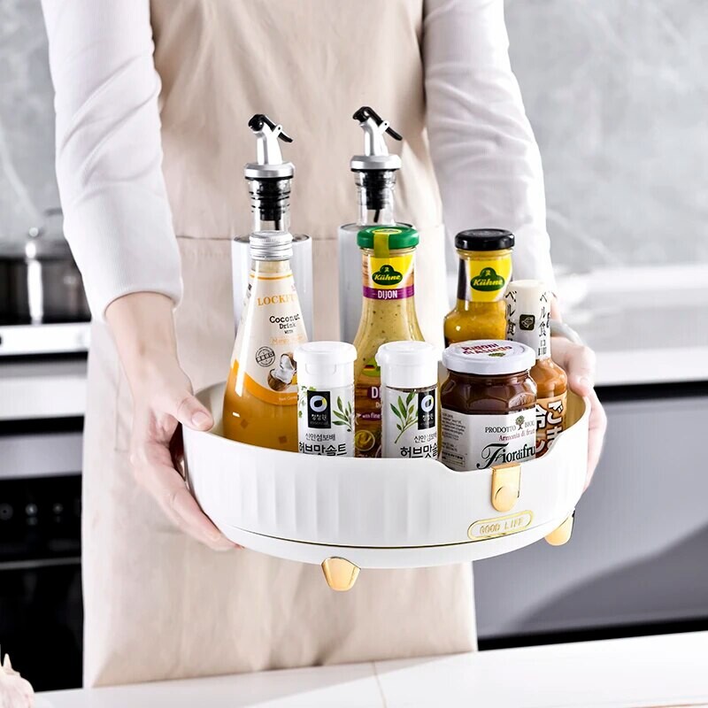 1 tk maitseaineriiulid, pööratav hoiualus, lauapealne soola-, kastme- ja äädikahoidik, multifunktsionaalne hoiurest
