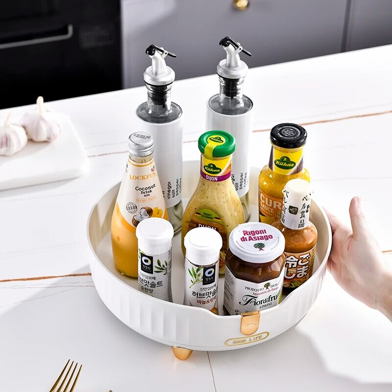 1 tk maitseaineriiulid, pööratav hoiualus, lauapealne soola-, kastme- ja äädikahoidik, multifunktsionaalne hoiurest