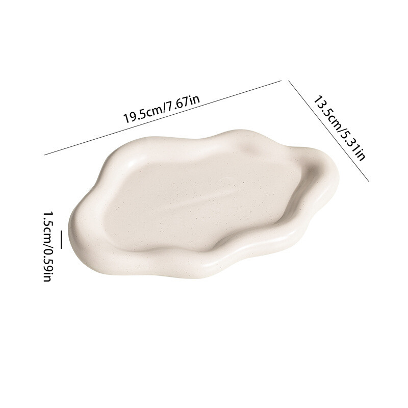 Ястие за бижута за жени Поднос за бижута Поднос за дрънкулки Ястие Керамична чиния във формата на облак за подаръци за рожден ден