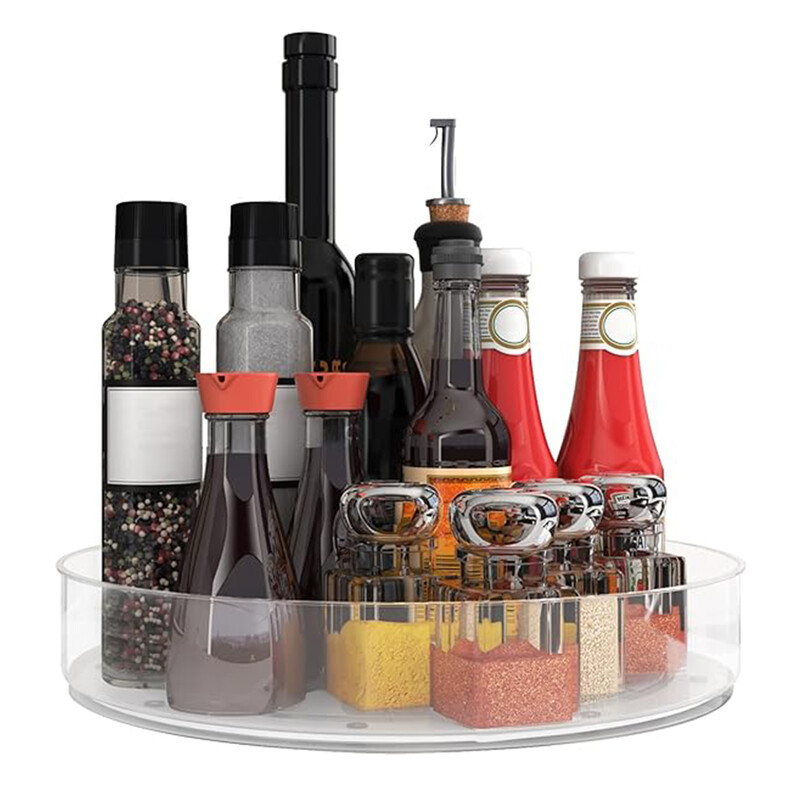 Plastist pöördlaud, pöörlev alus kapi jaoks, köök, vannitoa panipaik – toiduainete hoidmine, korraldamine ja hoiustamise korraldaja