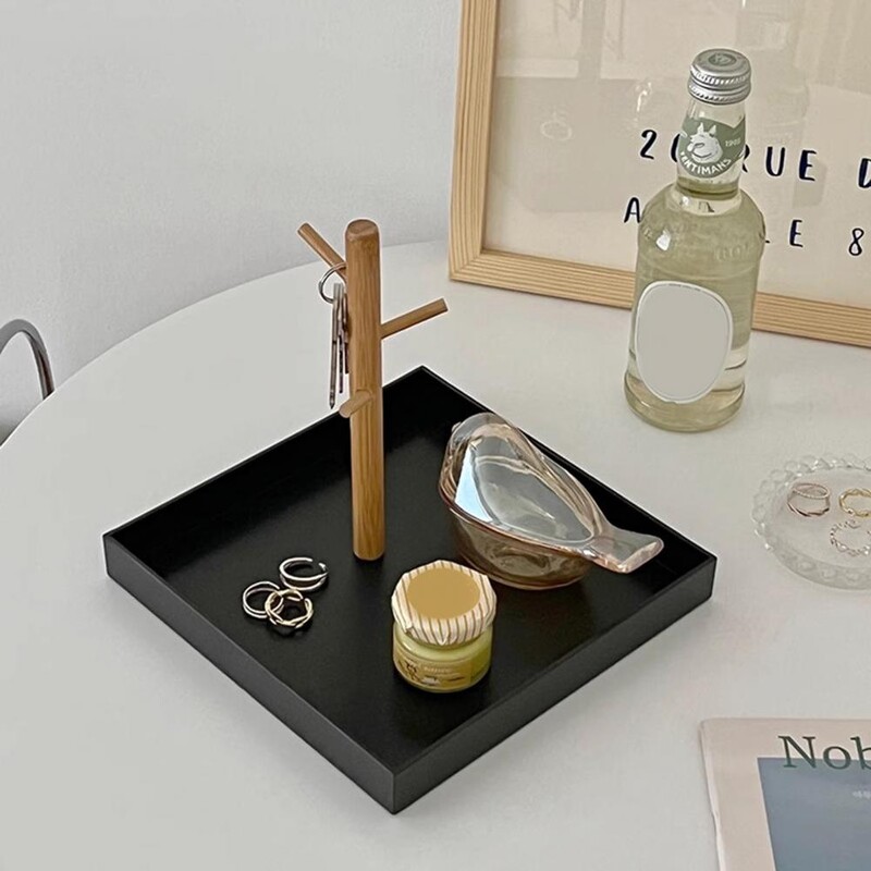 Lauaarvuti hoiualus Ruumisäästlik võtmeehtesahtel 3-tasandiliste puidust okstega Kerge, multifunktsionaalne kodu sissepääs