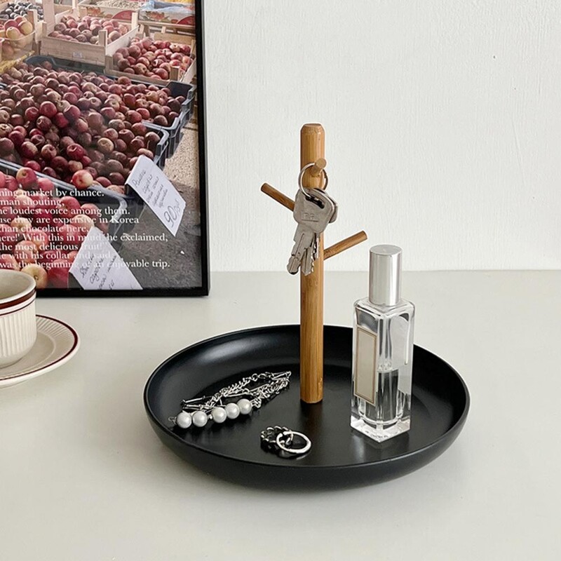 Lauaarvuti hoiualus Ruumisäästlik võtmeehtesahtel 3-tasandiliste puidust okstega Kerge, multifunktsionaalne kodu sissepääs