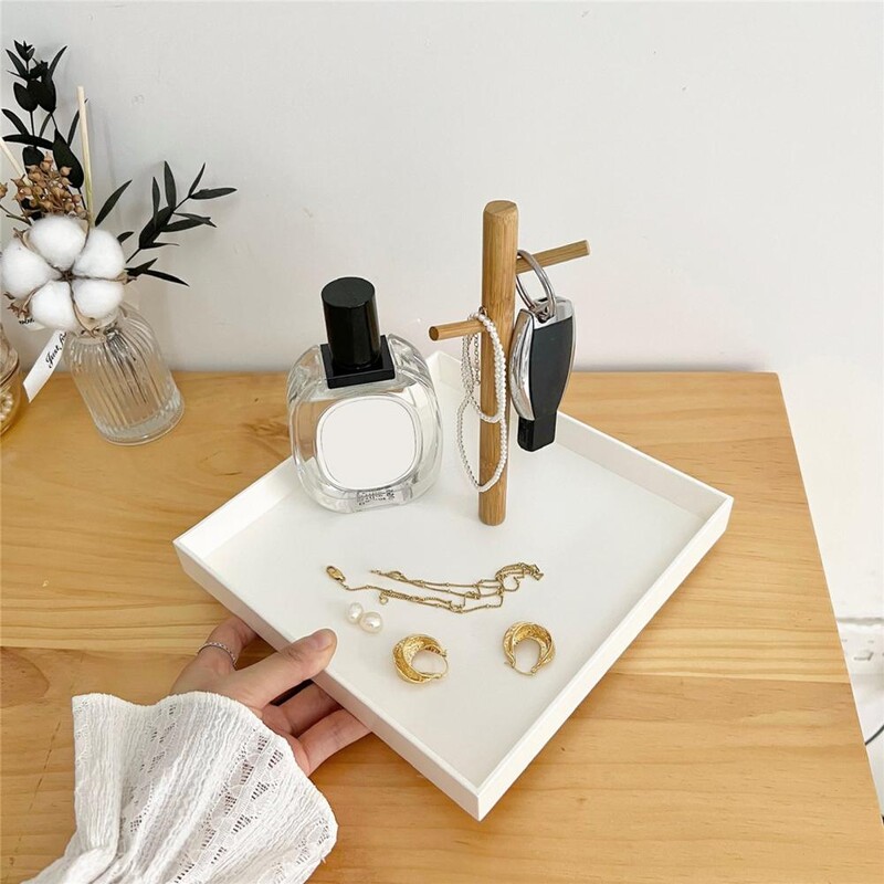 Lauaarvuti hoiualus Ruumisäästlik võtmeehtesahtel 3-tasandiliste puidust okstega Kerge, multifunktsionaalne kodu sissepääs