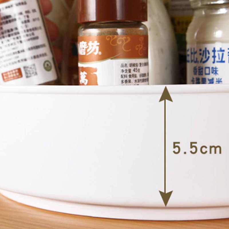 Αποθήκευση κουζίνας Περιστρεφόμενο ντουλάπι 360 μοιρών Οργανωτής μπάνιου Καλλυντικό περιστρεφόμενος δίσκος αποθήκευσης μπαχαρικών Στρογγυλό πιάτο ράφι