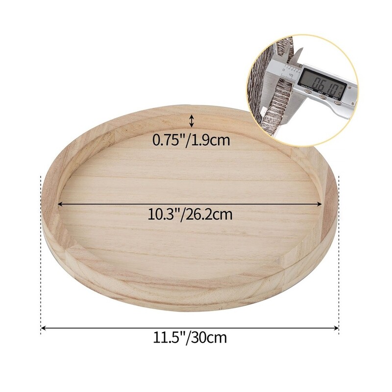 Dekoratiivne puidust serveerimisalus Maalähedane ümmargune puidust taldrik Vintage keskosa küünlahoidja kandik Köök töölaud Ottomani kandik