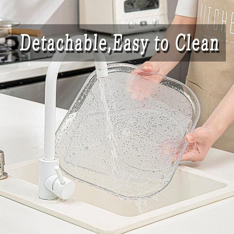 Pöördlaua korraldaja külmiku 360 jaoks Pööratav ristkülikukujuline hoiurest Läbipaistev plaadimängija köögikapi laua sahvri jaoks