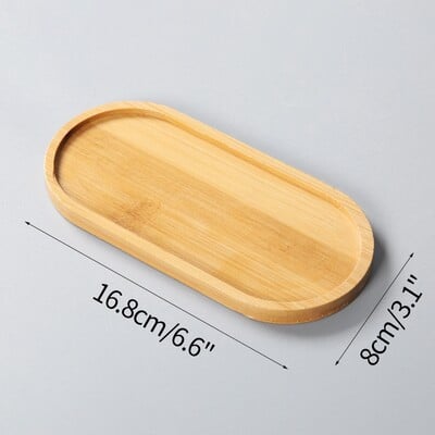 Тава за саксии 10 стила Бамбукова декоративна тава Дървена тава за саксии Творчески градински консумативи Опростен дизайн Държач Домашен декор