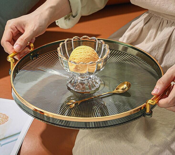 Multifunktsionaalne plastikust ümmargune hoiualus Koduköök Suupisted Puuviljad Toit Vürts Ehete Hoidikud Teekomplekti korraldaja