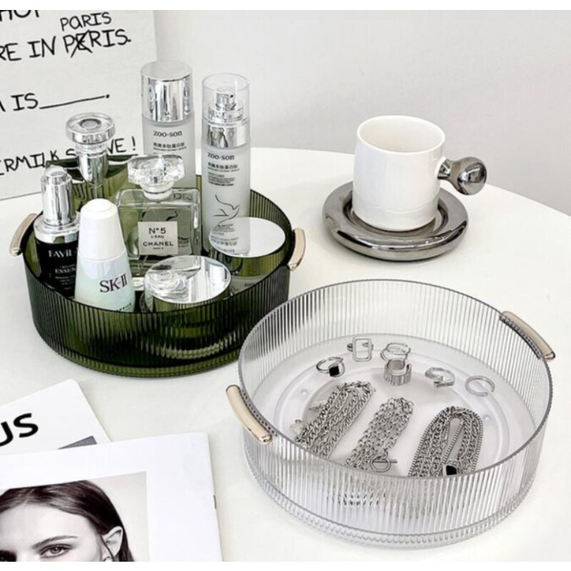 360 kraadi pöörlev plastikust hoiualus Kosmeetikatoodete hoiukast Meigikorvike hoiukorvid Köögialane serveerimisalus