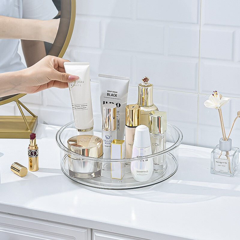 360 kraadi pöörlev plastikust hoiualus Kosmeetikatoodete hoiukast Meigikorvike hoiukorvid Köögialane serveerimisalus