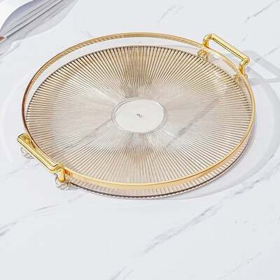 Στρογγυλός δίσκος αποθήκευσης Σπίτι Σαλόνι Τραπέζι σαλονιού Φλιτζάνι τσαγιού Πιάτο αποθήκευσης Ακρυλικός δίσκος Αρωματοθεραπεία Δίσκος οργάνωσης Διακόσμηση σπιτιού