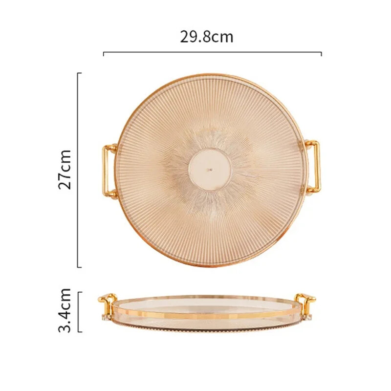 Στρογγυλός δίσκος αποθήκευσης Σπίτι Σαλόνι Τραπέζι σαλονιού Φλιτζάνι τσαγιού Πιάτο αποθήκευσης Ακρυλικός δίσκος Αρωματοθεραπεία Δίσκος οργάνωσης Διακόσμηση σπιτιού