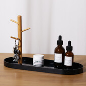 Nordic Bamboo Tree Branch Тава за съхранение Всекидневна Настолна закачалка за ключове Рамка за дисплей за бижута