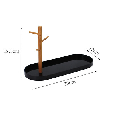 Nordic Bamboo Tree Branch Тава за съхранение Всекидневна Настолна закачалка за ключове Рамка за дисплей за бижута