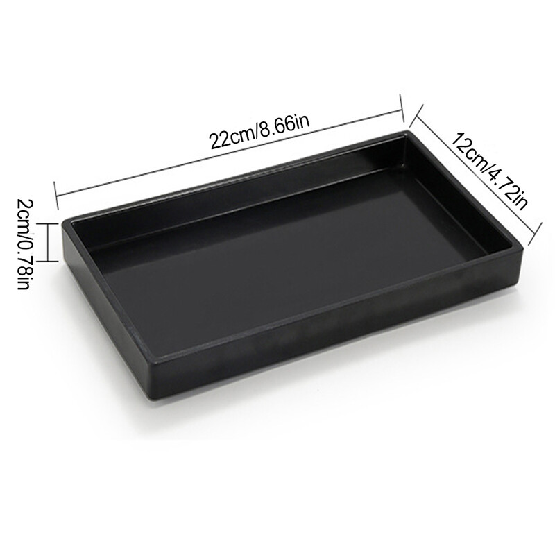 2 veekindla vaiguga vannitoa hoiualus koos õrna mustriga alusega vannitoatarvete pudel, must 22 * 12 * 2 cm