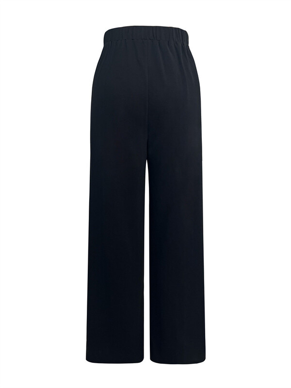 2024. aasta uued elegantsed ühevärvilised laia säärega kootud nööpidega püksid Moodsad ja mitmekülgsed naiste püksid sirge säärega püksid naiste riided