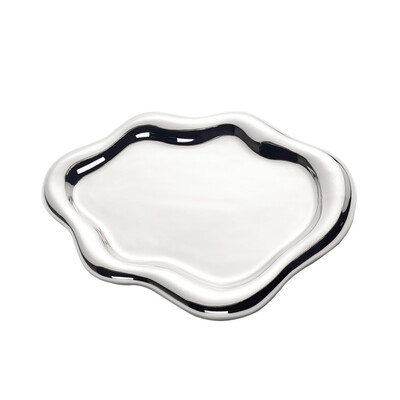 Ehtenõu Loominguline valge pilve kujuga keraamiline plaat nikerdamine krohvikaunistus kella võtmed kandiku hoidik majapidamiskaunistused