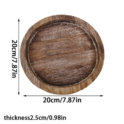 Maalähedased puidust kandikud ümmargused puidust küünlahoidja kandik, taldrik suupiste magustoit köögilaua keskosa kaunistus kodukaunistus
