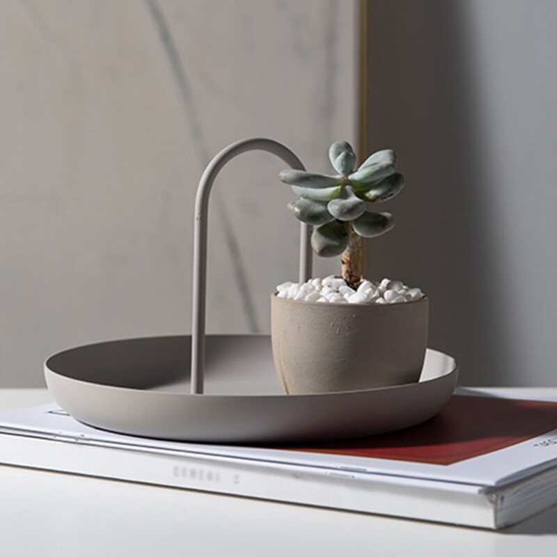 Põhjamaade ümmargune kandik käepidemega kaasaskantav kaelakee ehted lauaarvuti kodukaunistusalus Mitmesugused käepidemed käepidemega elutuba köögi hoiualus