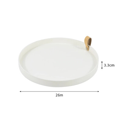 1 tk Lihtne ühevärviline ümmargune hoiualus Kaasaskantav magamistoa laud Dekoratiivkosmeetika Ehted Mitmesugused vitriinide korraldaja