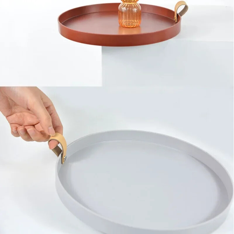 1 tk Lihtne ühevärviline ümmargune hoiualus Kaasaskantav magamistoa laud Dekoratiivkosmeetika Ehted Mitmesugused vitriinide korraldaja