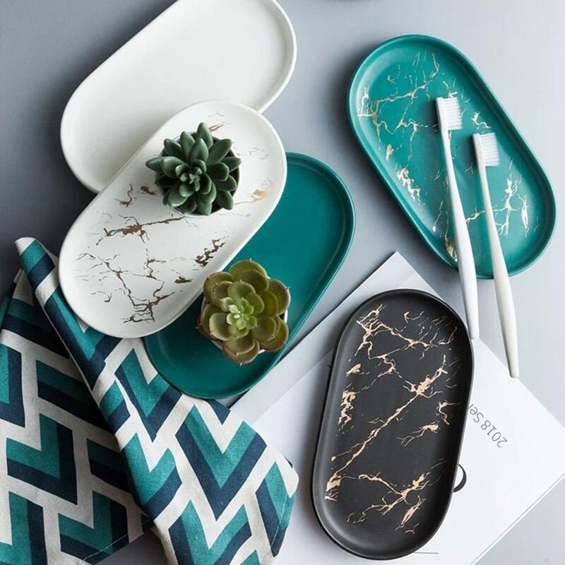 Vastupidav suurepärane ovaalne hoiualus Seebirätikute parfüümihoidja Keraamika Ovaalne hoiualus, mida on lihtne kodus puhastada