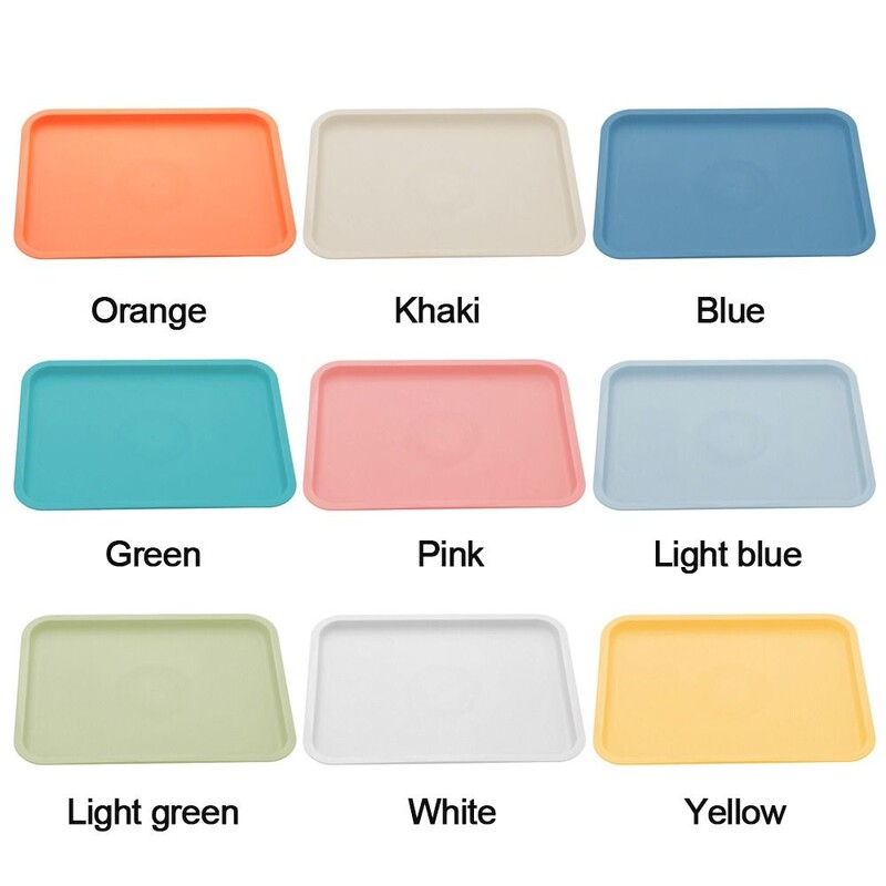 Πολύχρωμος Πλαστικός Δίσκος Τροφίμων Τηγάνι Ψωμιού Nordic PP Dessert Pallet Rectangular Storage Hotel Service Δίσκος Οικιακά Προμήθειες κουζίνας