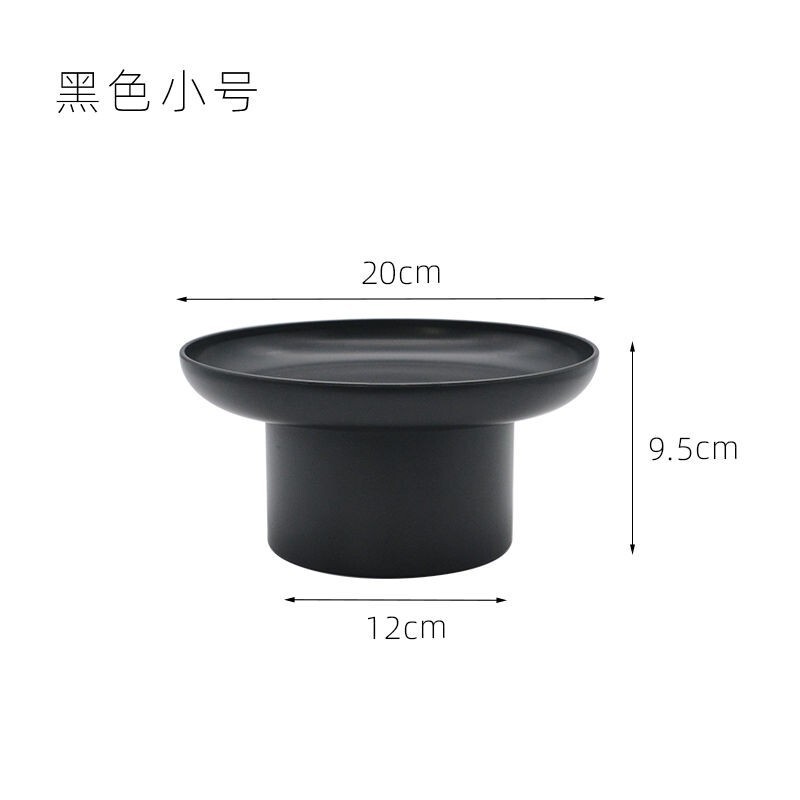 Στρογγυλός μαύρος λευκός διακοσμητικός δίσκος οργάνωσης αποθήκευσης ABS Δίσκος φρούτων αρωμάτων Δίσκος καλλυντικών για το σπίτι Πιάτα Απλή αποθήκευσης