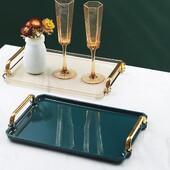 Ορθογώνιος πλαστικός δίσκος σερβιρίσματος Αντιπαραμορφωτικός δίσκος σνακ με λαβή Αντιολισθητικός δίσκος γλυκών φρούτων, προμήθειες κουζίνας