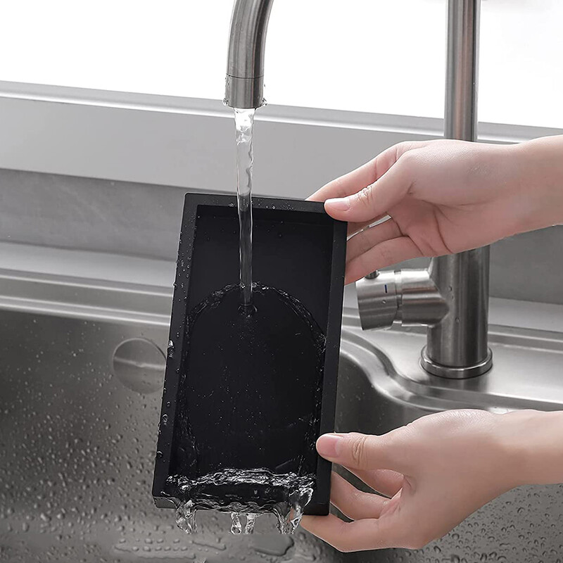 Silikoonseebi dosaatori alus Vannitoa vannituppa hoiustamisalus nõudeseebi käsnale parfüümi küünla lauapealne hoiualus 2 suurust