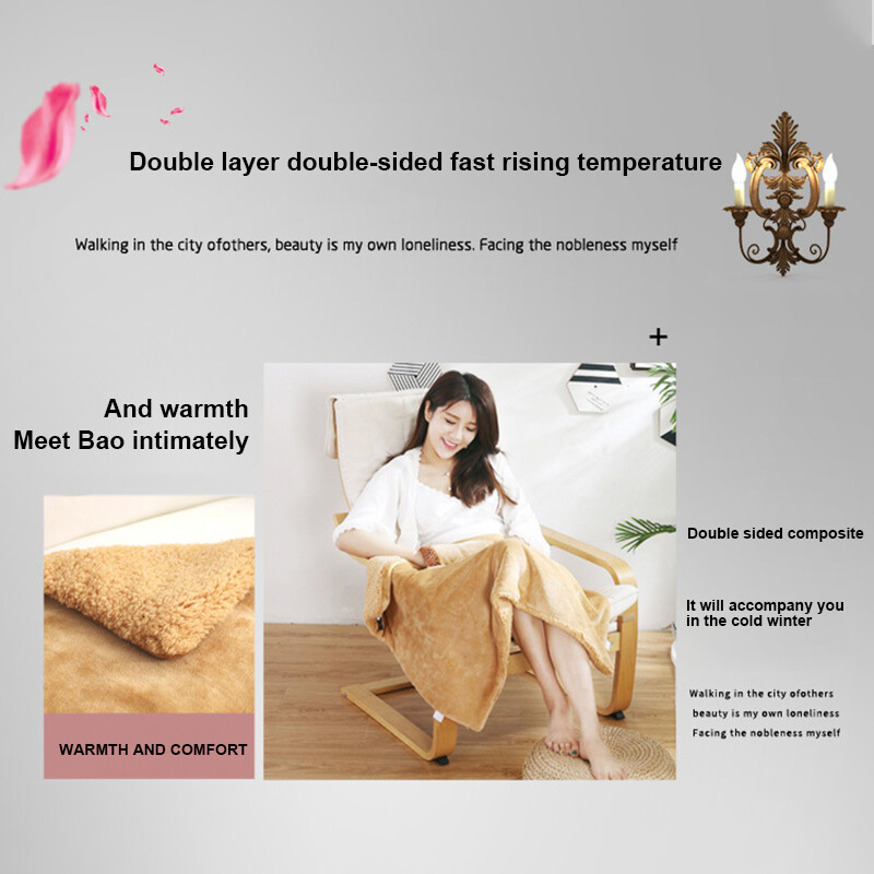 Ηλεκτρικές κουβέρτες καλοριφέρ 5V USB Powered Soft Πιο παχύρρευστη χειμερινή κουβέρτα θέρμανσης για υπνοδωμάτιο γραφείου που λειτουργεί με Power Bank