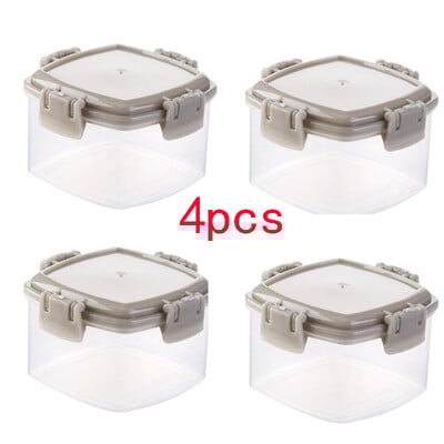 4 τμχ Πλαστικό μπουκάλι σάλτσας Μίνι καρυκεύματα Κουτί για σαλάτα Δοχεία ντρέσινγκ Εξωτερικό φορητό μπάρμπεκιου βάζο μπαχαρικών Εργαλείο κουζίνας