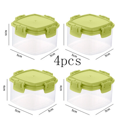 4 τμχ Πλαστικό μπουκάλι σάλτσας Μίνι καρυκεύματα Κουτί για σαλάτα Δοχεία ντρέσινγκ Εξωτερικό φορητό μπάρμπεκιου βάζο μπαχαρικών Εργαλείο κουζίνας