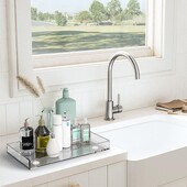 Akrüülist ristkülikukujuline läbipaistev kandik meigiks, pesemiseks, hoiustamiseks, köökideks, puuviljadeks, suupisteteks ja mitmeks kasutamiseks