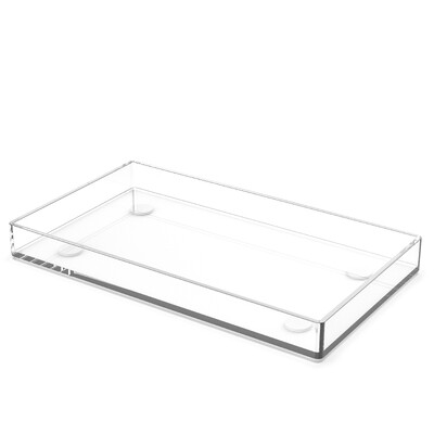 Akrüülist ristkülikukujuline läbipaistev kandik meigiks, pesemiseks, hoiustamiseks, köökideks, puuviljadeks, suupisteteks ja mitmeks kasutamiseks