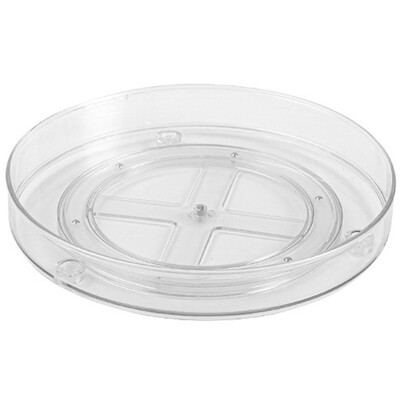 Lazy Susan Turntable Organizer Clear 360 Περιστρεφόμενο πολυλειτουργικό πικάπ ράφι μπαχαρικών για ντουλάπι κουζίνας Δίσκοι αποθήκευσης μακιγιάζ