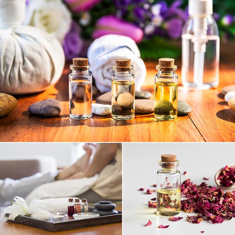 10 ΤΕΜ. Μίνι γυάλινα μπουκάλια 5ml-20ml με πώμα από φελλό DIY Candy Spice Jars Art Crafts Wedding Clear Message Vial Wishing Bottle