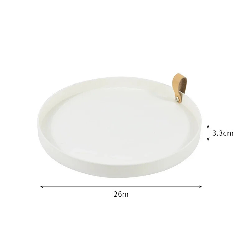 1 tk Lihtne ühevärviline ümmargune hoiualus Kaasaskantav magamistoa laud Dekoratiivkosmeetika Ehted Mitmesugused vitriinide korraldaja