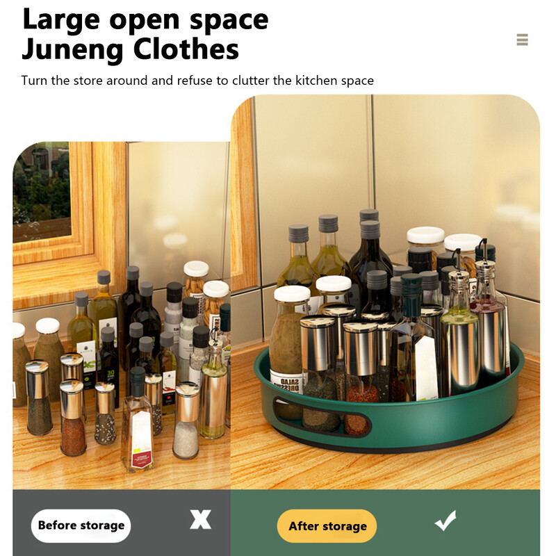 Περιστρεφόμενη θήκη μπαχαρικών από ανοξείδωτο χάλυβα 360 περιστρεφόμενη θήκη για αποθήκευση κουζίνας