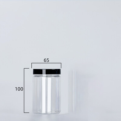 Διαφανές σφραγισμένο κουτί με καπάκι Πλαστικό άδειο μπουκάλι συσκευασίας Κουβάς αποθήκευσης κυκλικό δοχείο μπισκότων Βάζο τροφίμων Σφραγισμένα δοχεία δοχείο δοχείο