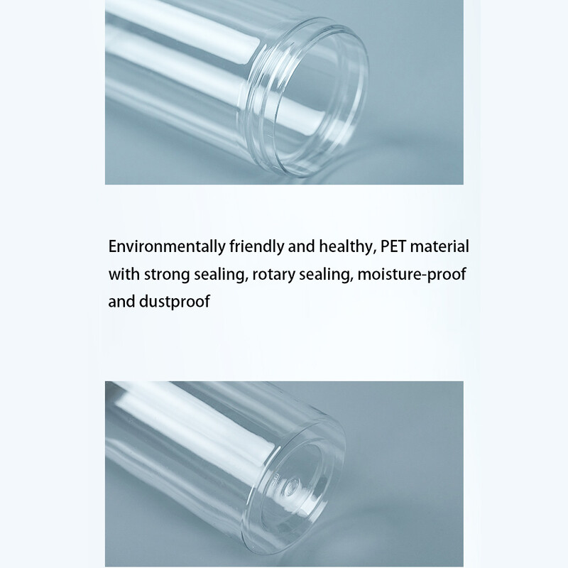 Διαφανές σφραγισμένο κουτί με καπάκι Πλαστικό άδειο μπουκάλι συσκευασίας Κουβάς αποθήκευσης κυκλικό δοχείο μπισκότων Βάζο τροφίμων Σφραγισμένα δοχεία δοχείο δοχείο