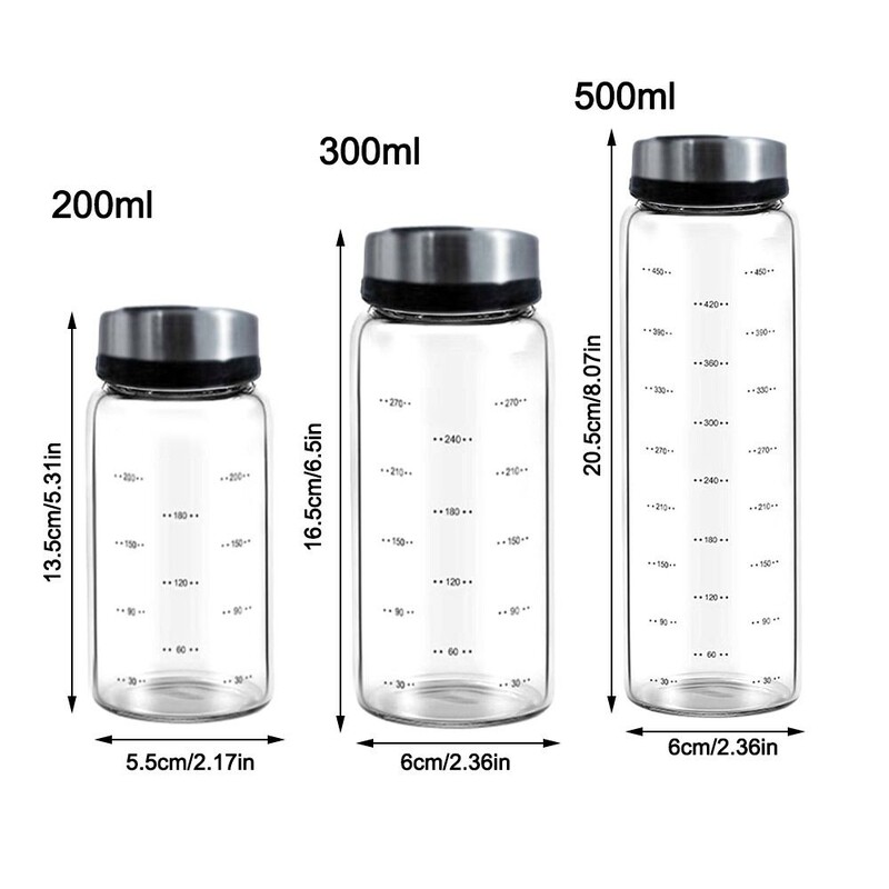 Μπουκάλι από γυαλί υψηλής περιεκτικότητας σε βοριοπυριτικό μπαχαρικό Μπουκάλι με περιστροφικό καπάκι κουζίνας αλάτι σουσάμι